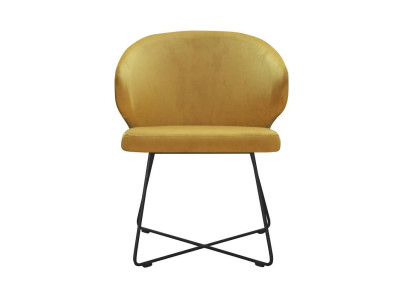 Moderne fauteuils set van 8 stoelen Gele bekleding Armleuning