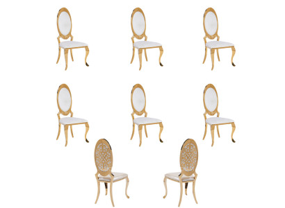 Stoel 6x set stoelen stoelen luxe textiel nieuw eetkamer