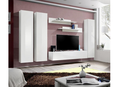 Woonwand Hangende Vitrine Design TV-standaard Woonkamer Inrichting Hout