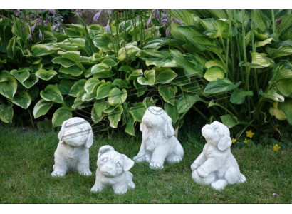 Tuindecoratie Hond Terras Steen Beeld Beelden Decoratieve Standbeeld Wit