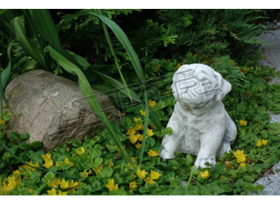 Tuindecoratie Hond Terras Steen Figuur Figuren Wit Decoratief Beeld