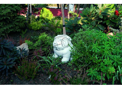 Tuindecoratie Hond Terras Steen Figuren Decoratieve Figuur Wit Standbeeld