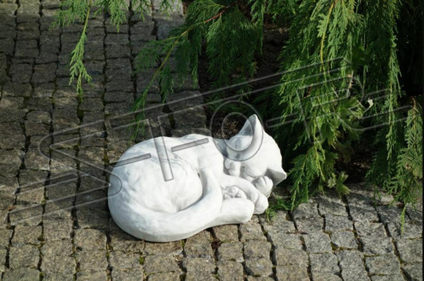 Tuindecoratie Kat terras stenen beelden figuur decoratie standbeeld