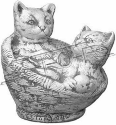 Tuindecoratie Kat Terras Steen Figuren Figuur Deco Standbeeld Sculptuur 494