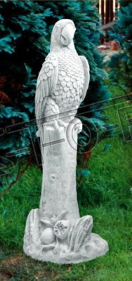 Tuindecoratie Papegaai Terras Steenfiguren Figuur Decoratie Standbeeld