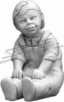 Jongen Bub 34cm beeld standbeeld beeldhouwwerken sculptuur standbeelden tuin