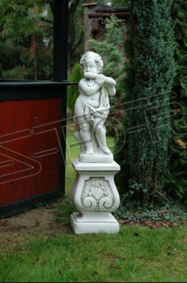 Jongen 70cm figuur standbeeld beeld sculptuur wit standbeelden tuindecoratie