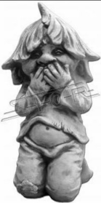 Jong zittend decoratief figuur standbeeld beeldhouwwerk standbeelden tuin