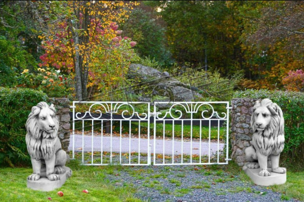 Leeuw tuinbeeld terras tuin sculptuur decoratie figuren beelden standbeelden