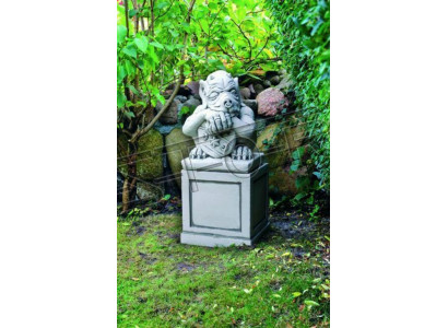 Voetstuk voor zuilen, zuil, fundering, tuin, terras, wit, figuren plaatsen.