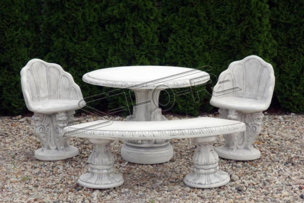 Stenen tafel terras tuin decoratie meubels Edel antiek stijl ontwerp