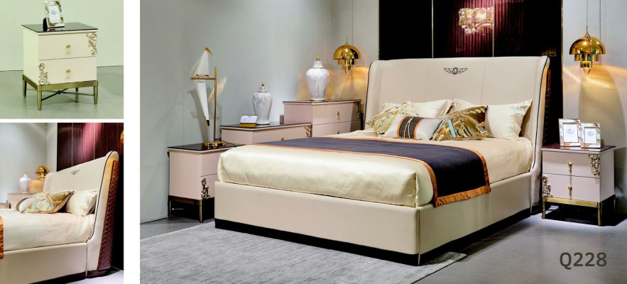 Slaapkamerset Bedden Luxe Bed 2x nachtkastje 3 delen 180x200 Bed