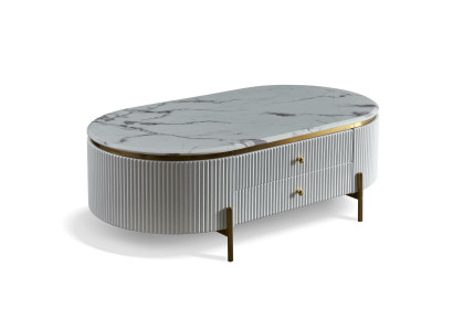Ovale salontafel, designer salontafel, bijzettafel, Italiaans.