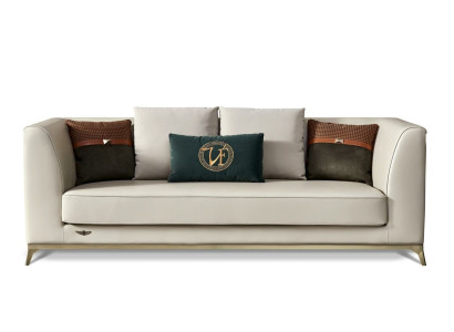 Desig Sofa 3-zits leren bankstellen bankstelset Moderne driezitter