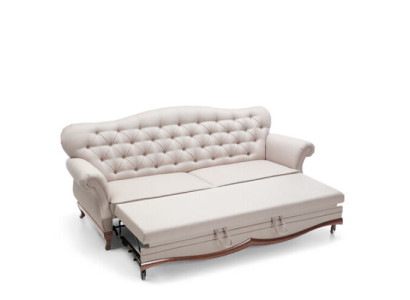Chesterfield slaapbank met slaapfunctie driezitsbank stof