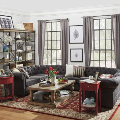 XXL Grote Chesterfield woonlandschap bank bank bekleding hoek zit U-vorm banken nieuw  XXL Groot Chesterfield woonlandschap bank bankstel hoekbank U-vorm banken nieuw