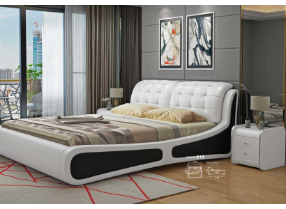 Bedbekleding Ontwerp Luxe Tweepersoonsbedden Wit 180x200 cm Slaapkamer Leer