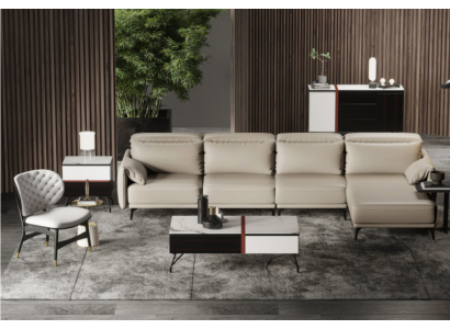 Ontwerper leren hoekbank gestoffeerde hoekbank zit hoek L-vormige bankstel nieuw