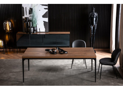 Loft eetkamer meubels tafel 4x stoelen eettafel eetset eetgroep stoel set