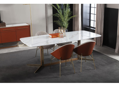 Luxe eettafel Italiaanse designmeubels Inrichting Tafel met 4 stoelen
