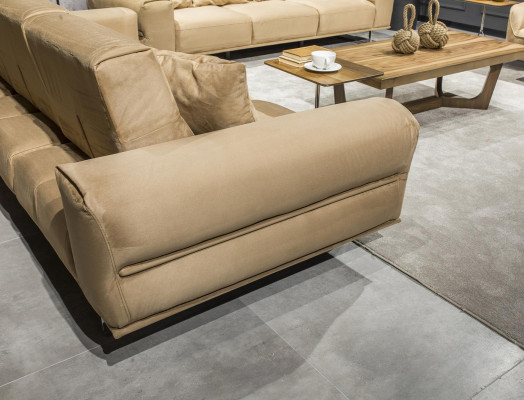 Sofa set met 3+1 zitsbank, gestoffeerde bank, salontafel, banktafel, 3-delige meubelset