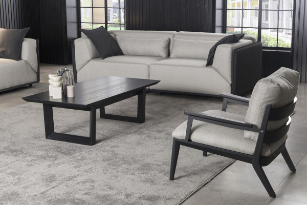 Bankstel 3+1 zitsbank bekleding meubels salontafel bank tafel 3-delige set