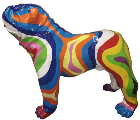 Abstracte hond decoratie Kleurrijke figuur sculptuur standbeeld tuin standbeelden