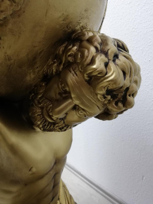 Antieke stijl Klassieke wereldbol Atlas Minibar Bar Wijnrek Standbeeld Sculptuur Decoratie