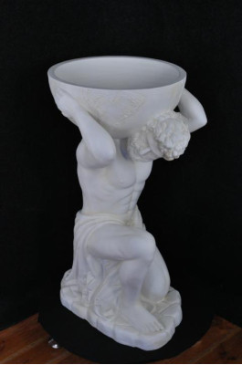 Vaas Standbeeld Atlas IJskast Sculptuur Figuur Bloemen Vazen Sculpturen Figuren Wereldbol