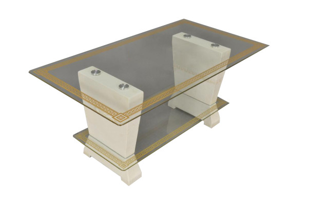 Ontwerp Medusa Salontafel Glazen Tafel Bijzettafels Bank Klassiek XXL Nieuw