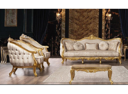 Barok bankstel 3+1+1 zits Chesterfield bank banken fauteuils zitmeubel