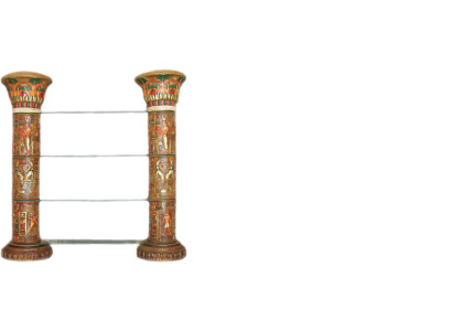 Regaal Glas Vitrine Egyptische Regalen Vitrines XXL Zuilen 180cm Zuilen Egypte Nieuw