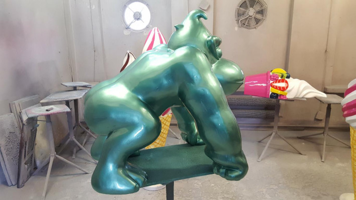 Decoratie Deco Gorilla Tuin Nieuw Designer Figuur Standbeeld Moderne Figuren Standbeelden
