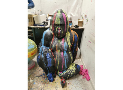 Figuren Beelden Decoratie Deco Gorilla Tuin Nieuw Designer Figuur Standbeeld Modern