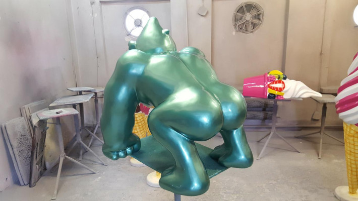 Decoratie Deco Gorilla Tuin Nieuw Designer Figuur Standbeeld Moderne Figuren Standbeelden