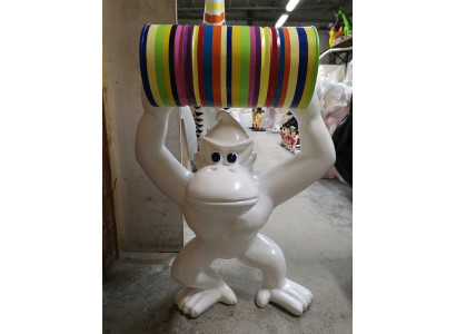 Gorilla beelden Abstracte figuur Moderne sculpturen Decoratieve tuinbeelden Standbeeld
