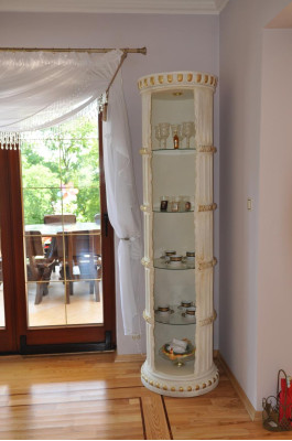 Vitrine Bar Hoekrek Glas Amfora Bodemfasering Pilaar Kast Vitrinekasten 1860
