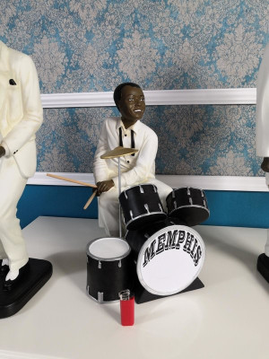 5X ONTWERPER SET BEELD SCULPTUREN BEELDEN MUSICUS XXL GROTE FIGUREN BEELD