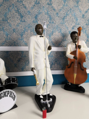 5X ONTWERPER SET BEELD SCULPTUREN BEELDEN MUSICUS XXL GROTE FIGUREN BEELD