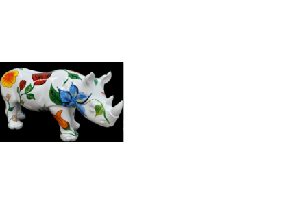 Ontwerp Neushoorn Figuur Standbeeld Sculptuur Figuren Sculpturen Decoratie Deco 3094 Nieuw