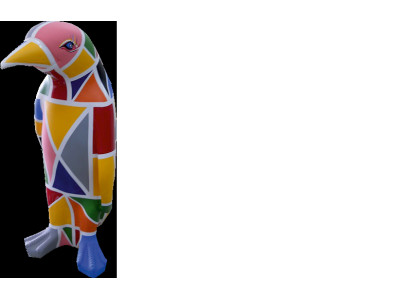 Ontwerp luxe figuur sculptuur handgemaakt XXL 67cm Pinguïn dier sculpturen figuren