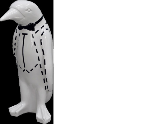 XXL Design 67 cm Pinguin Luxe Figuur Sculptuur Handgemaakt Diersculpturen Figuren
