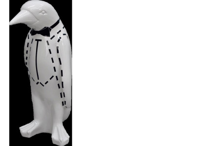 XXL Design 67 cm Pinguin Luxe Figuur Sculptuur Handgemaakt Diersculpturen Figuren