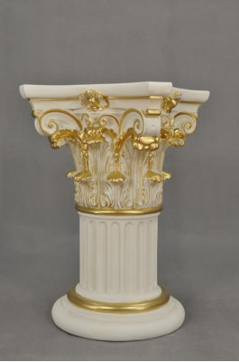 Medusa zuil Romeinse zuilen marmeren beeld decoratie standaard 1021