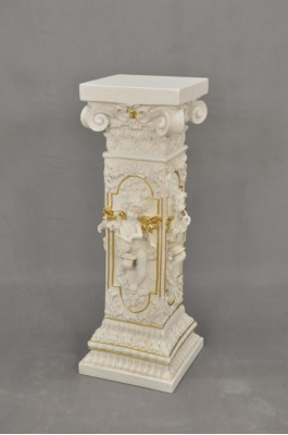 Ontwerp zuil Amoretten sculpturen figuren decoratie decoratiestandaard bloemen sokkel