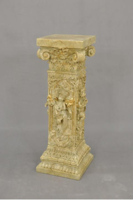 Ontwerp zuil Amoretten sculpturen figuren decoratie decoratiestandaard bloemen sokkel