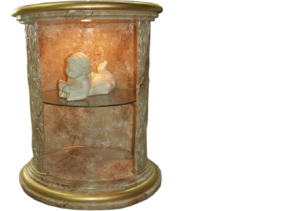 Vitrine Ontwerp Kolom Kast Vitrine Rek Opslag Verlichte Kolom Figuur