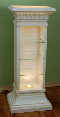 Ontwerp Vitrinekast Glazen Pilaar Vitrinekasten Rekken CD-kast Lamp 6894 Nieuw.