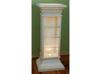 Ontwerp Vitrinekast Glazen Pilaar Vitrinekasten Rekken CD-kast Lamp 6894 Nieuw.