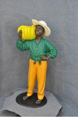 Cubaanse boer sculptuur figuur beeldhouwwerken zwart decoratie standbeeld figuren